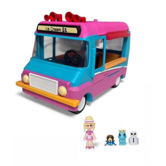 Adopt Me! Ice Cream Truck and Playset- 5 Piece Set EUC - Picture 1 of 7